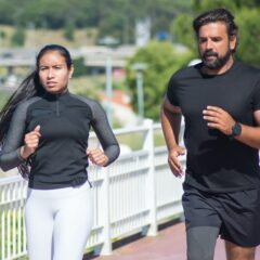 Couple Doing Aerobic Exercise: Running